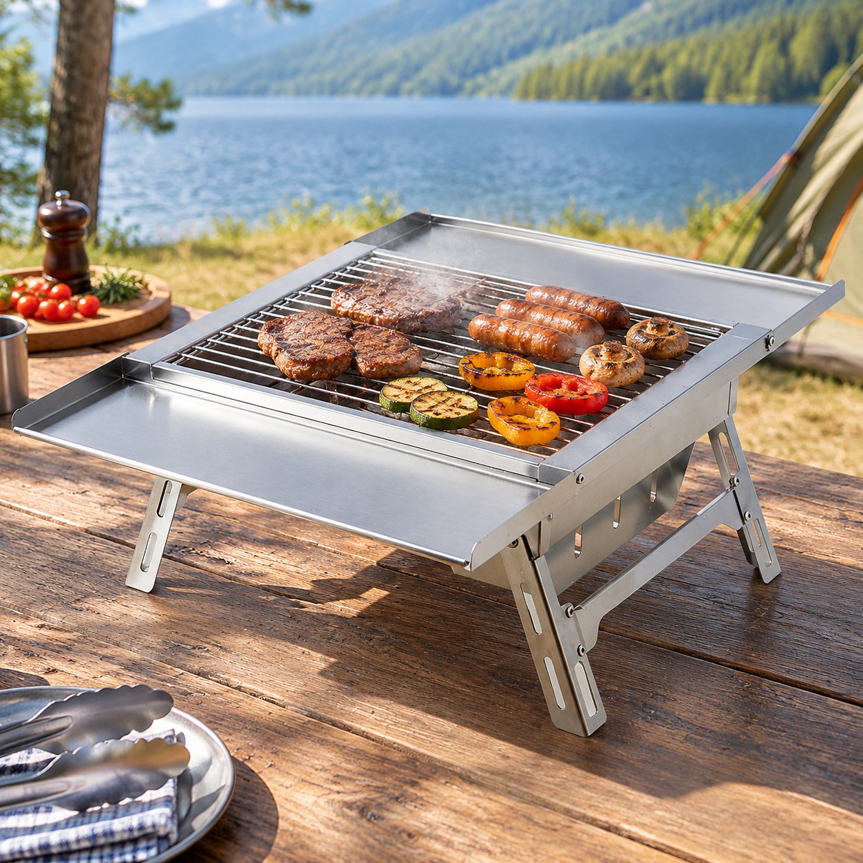 Harmony Hill's Foldable Grill with BBQ Grate — Leisure