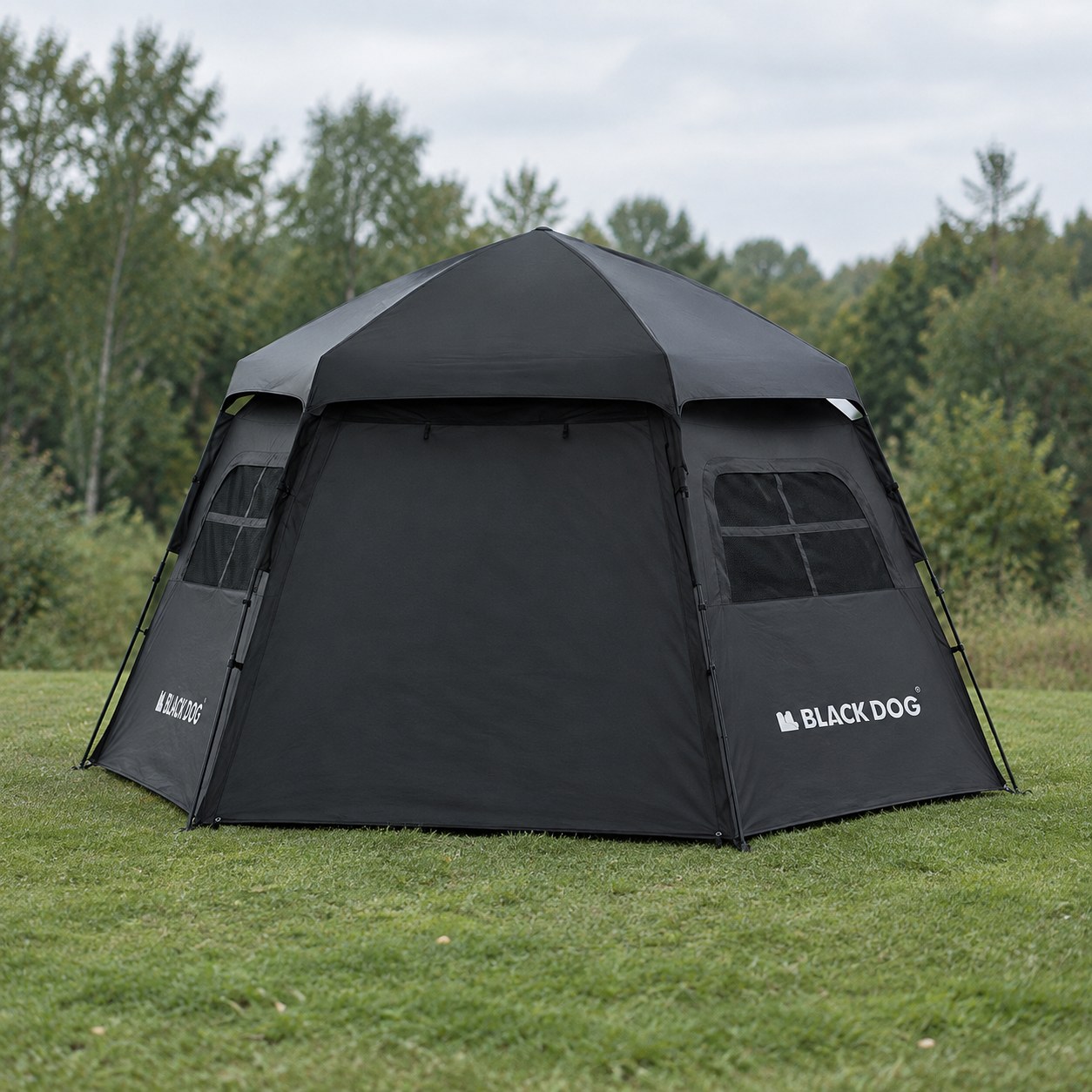Black Dog Hexagonal Pop-Up Tent — Camping and hiking