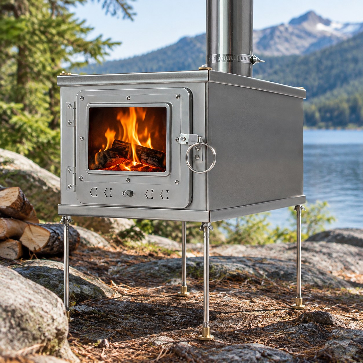Harmony Hill's Compact Foldable Wood-Burning Stove — Leisure