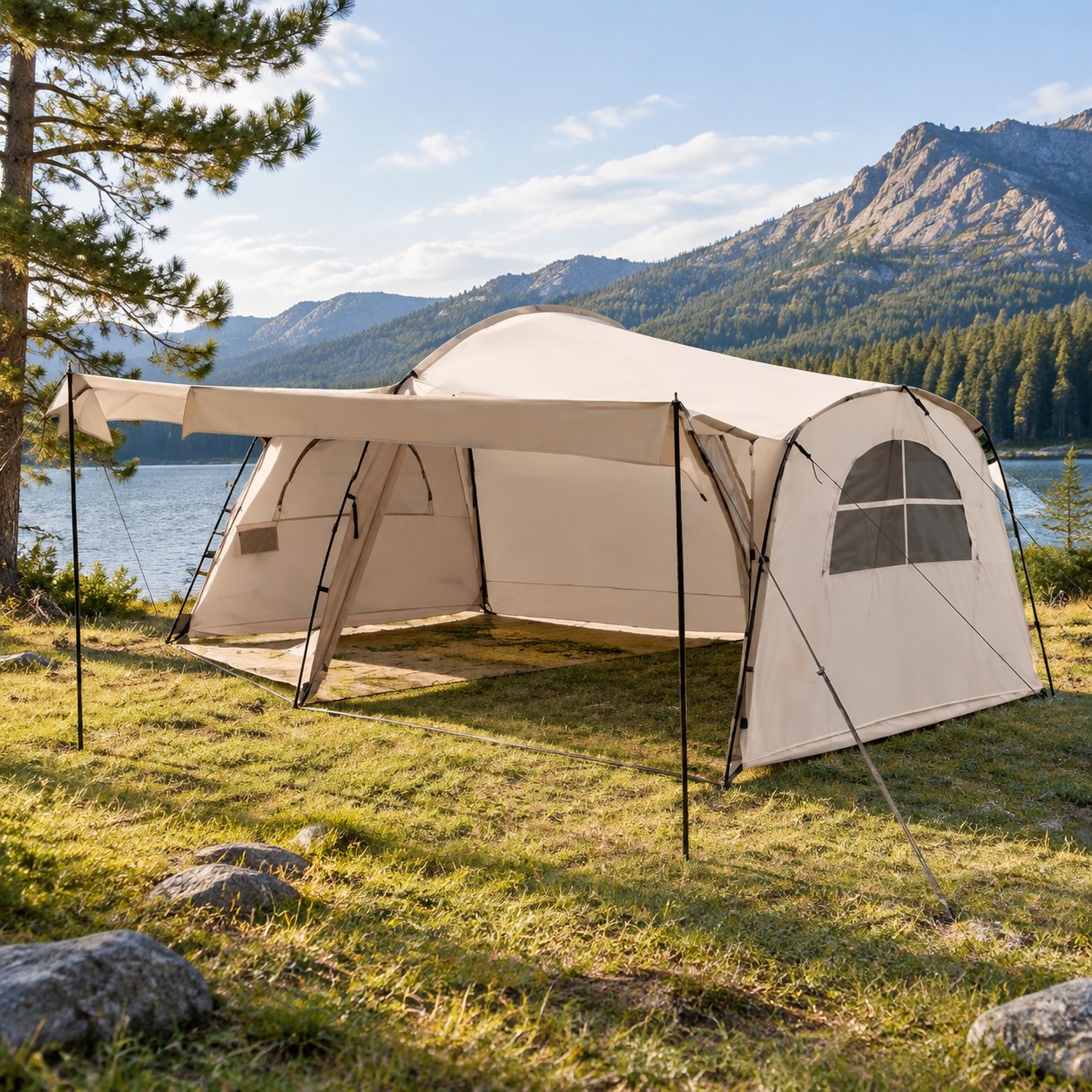 Homful Glamping Tunnel Tent — Camping and hiking