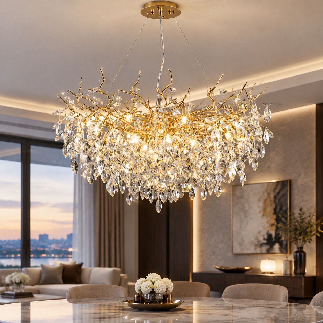 Crystal Chandelier Harmony Hill's AT330 — Lighting