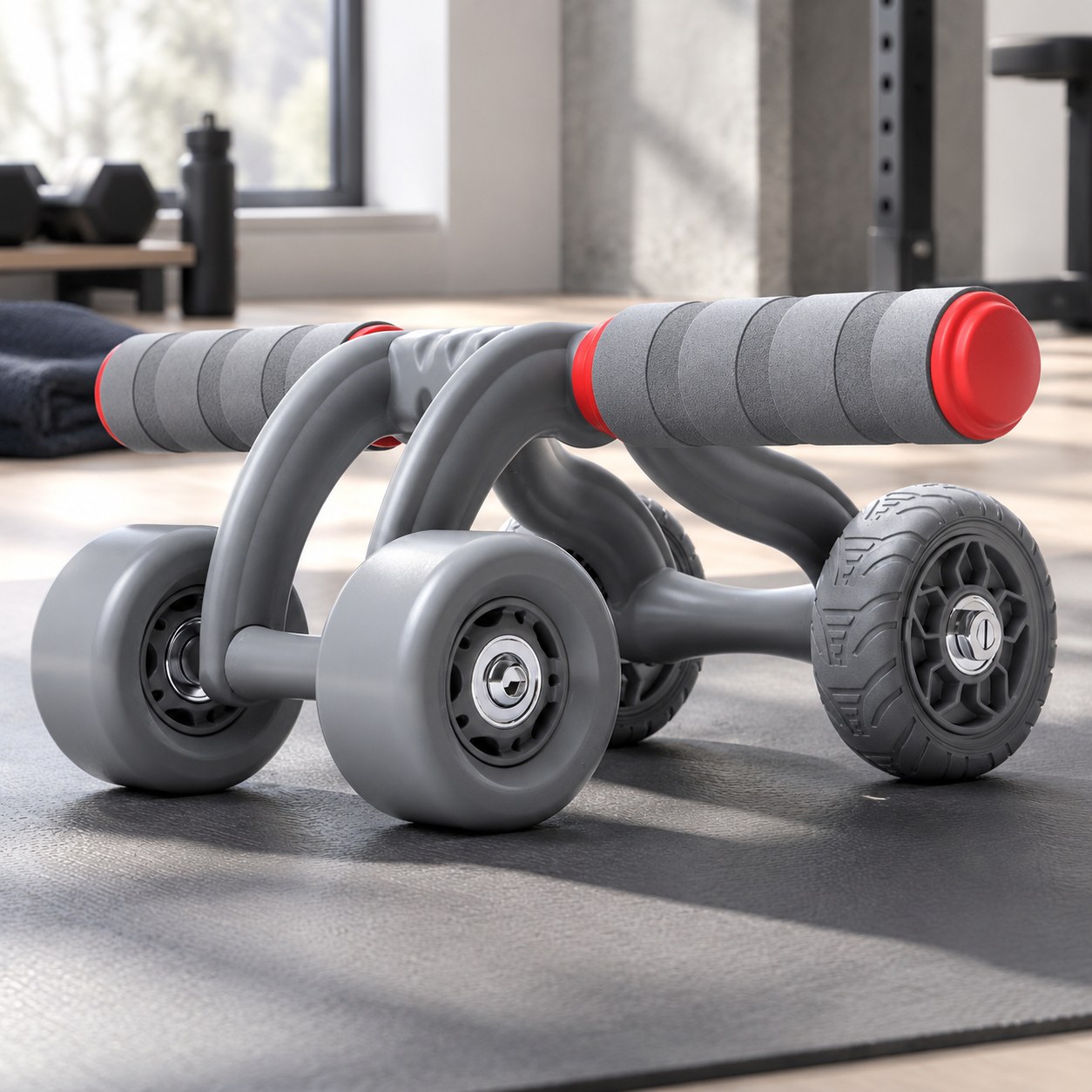 Dark Red Brand Ab Roller Wheel, Gray — Sports equipment