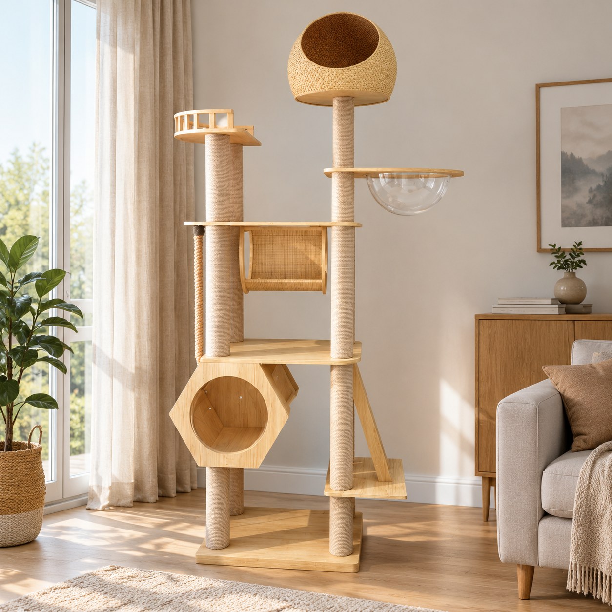 Harmony Hill's AT378 Cat Scratching Post, 210 cm, Brown