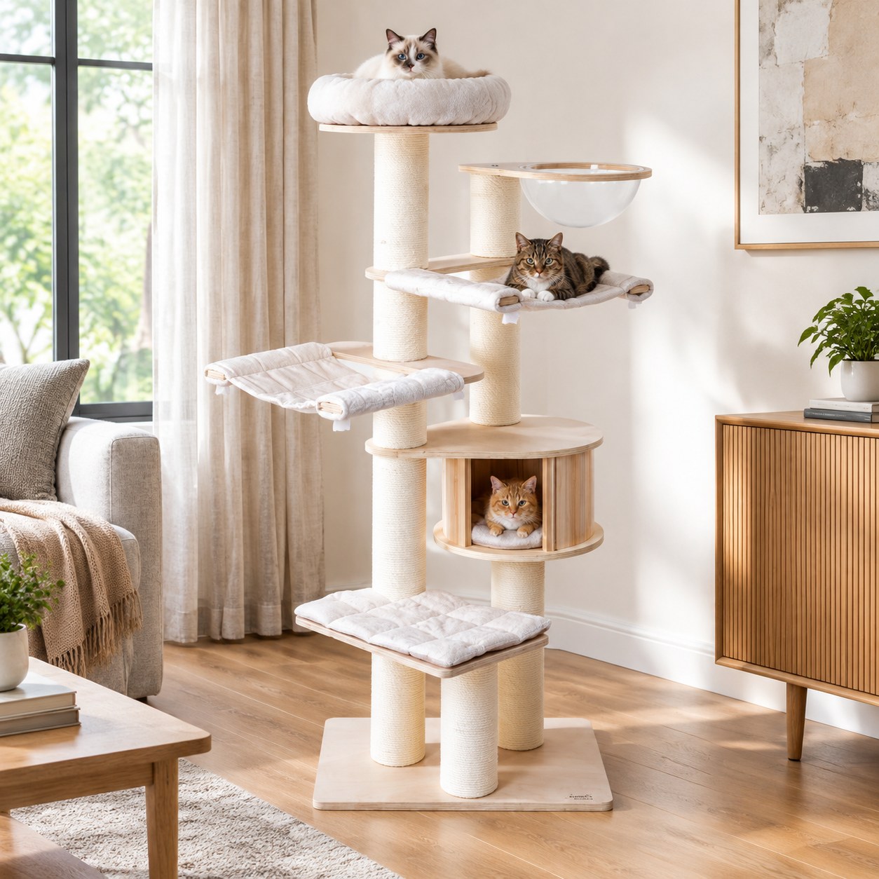 Honeypot Cat AT379 Cat Scratching Post, 189 cm