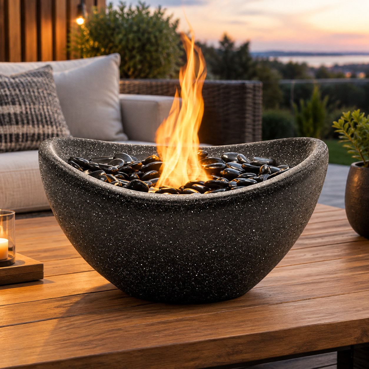 Harmony Hill's Tabletop Fireplace for Patio — Heating
