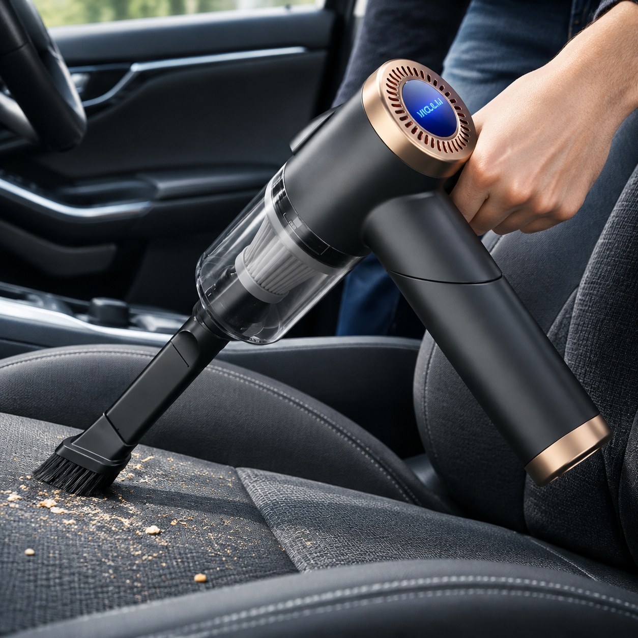 Dark Red Brand Cordless Handheld Car Vacuum Cleaner — Car accessories