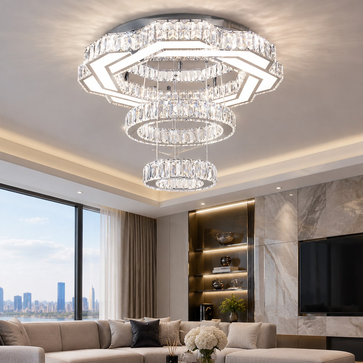 Harmony Hill's Crystal Chandelier for Living Room — Lighting