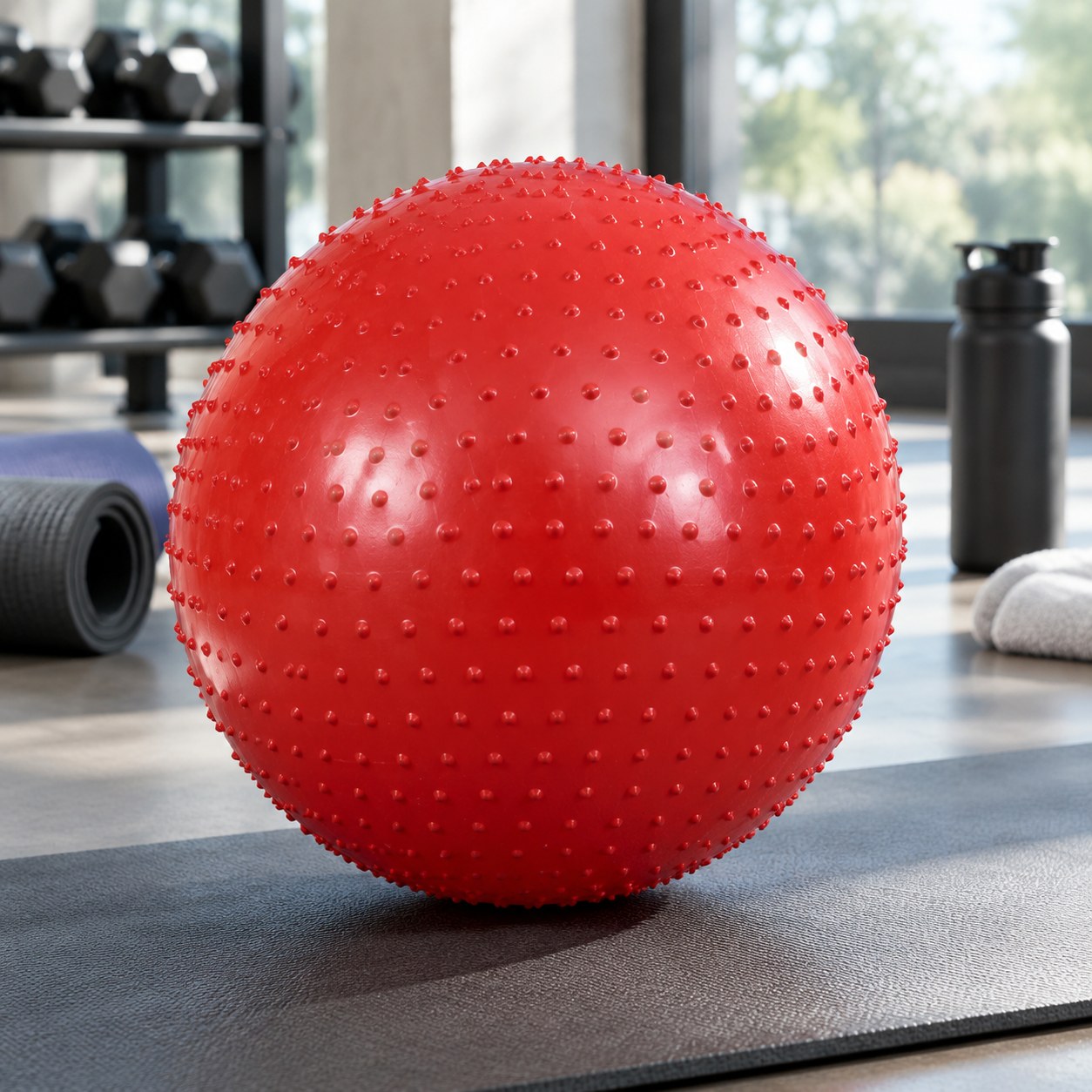 Harmony Hill's Rubber Fitness Ball — Sports equipment