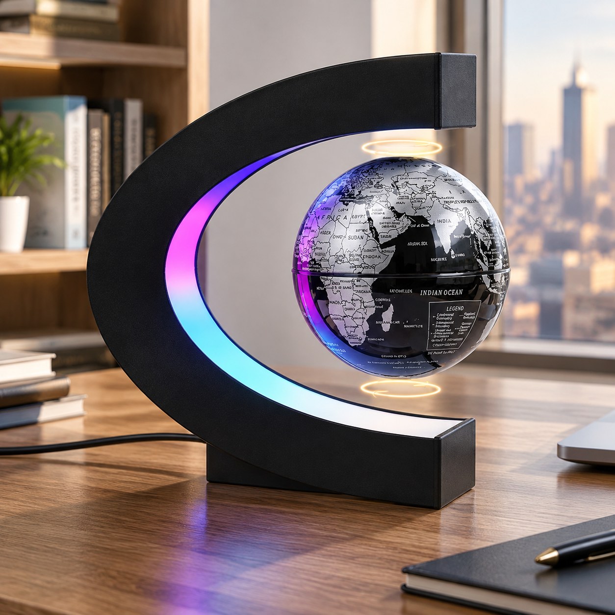 Magnetic Globe Dark Red Brand — Gifts, decorations and flowers