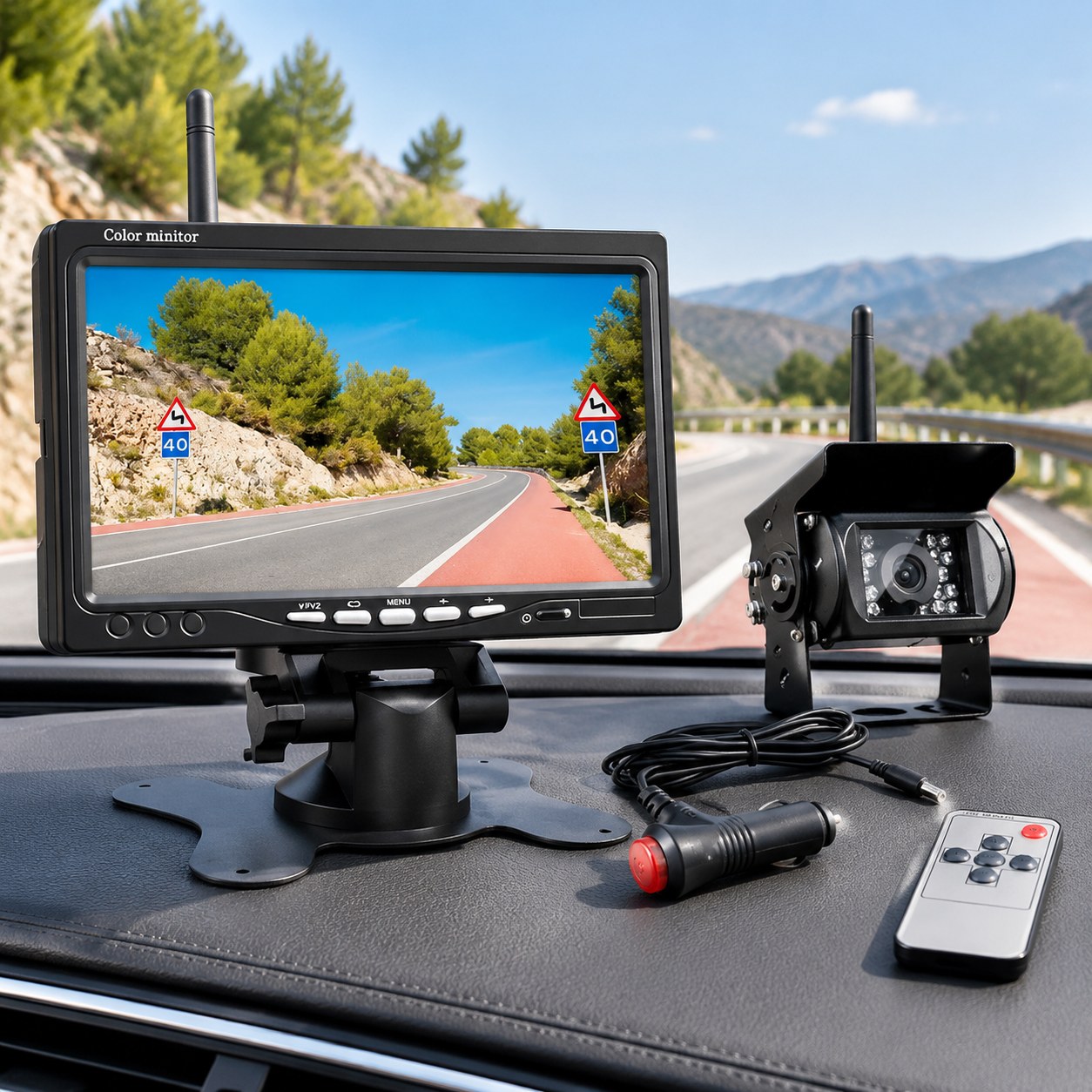 Jiefeng AT584 Wireless Car Camera — Car and motorbike