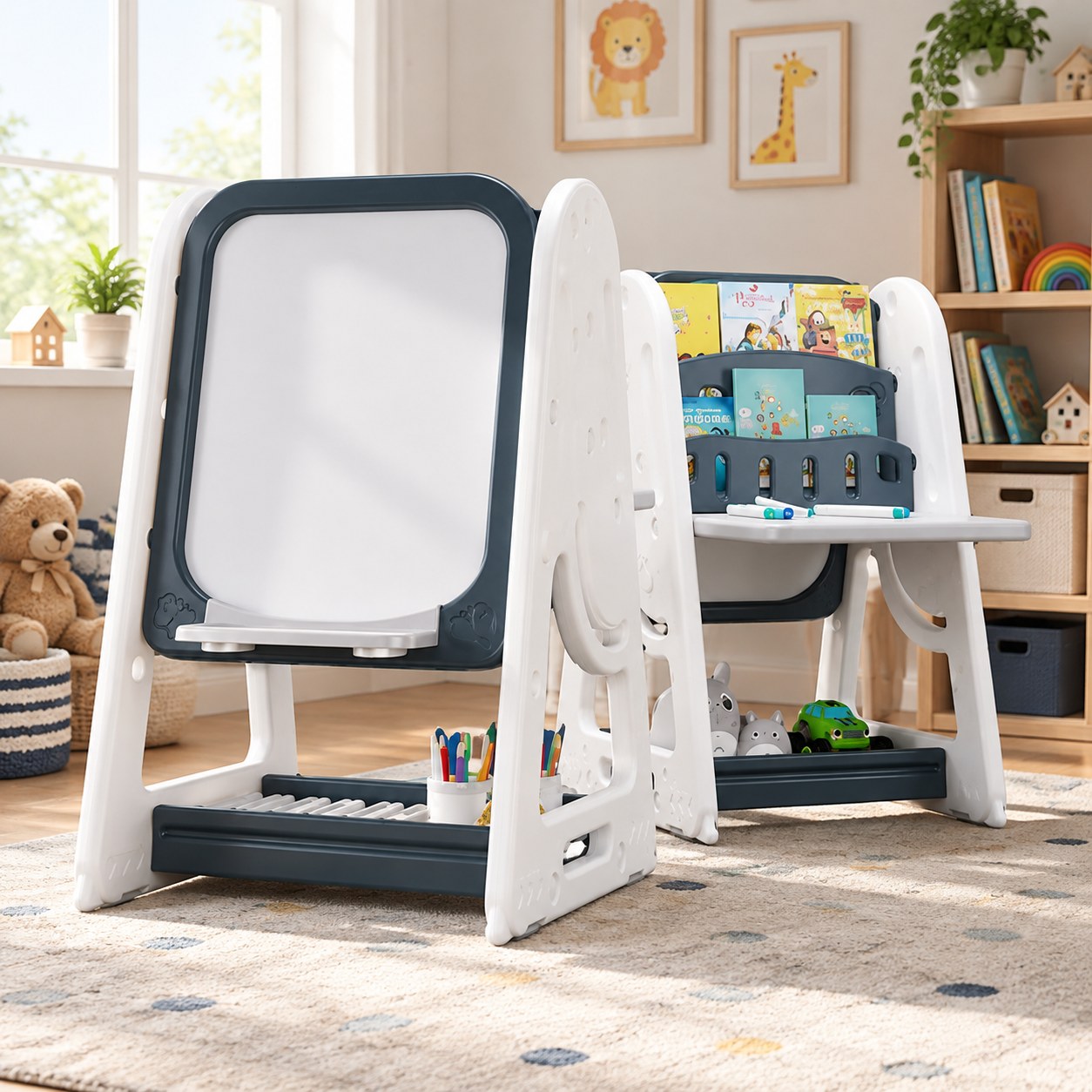 Bērnu easel 2 in 1 Dark Red Brand — Rotaļlietas