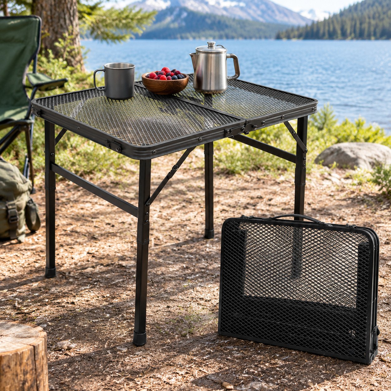 Hantai AT752 Folding Camping Grill Table — Sport and outdoors