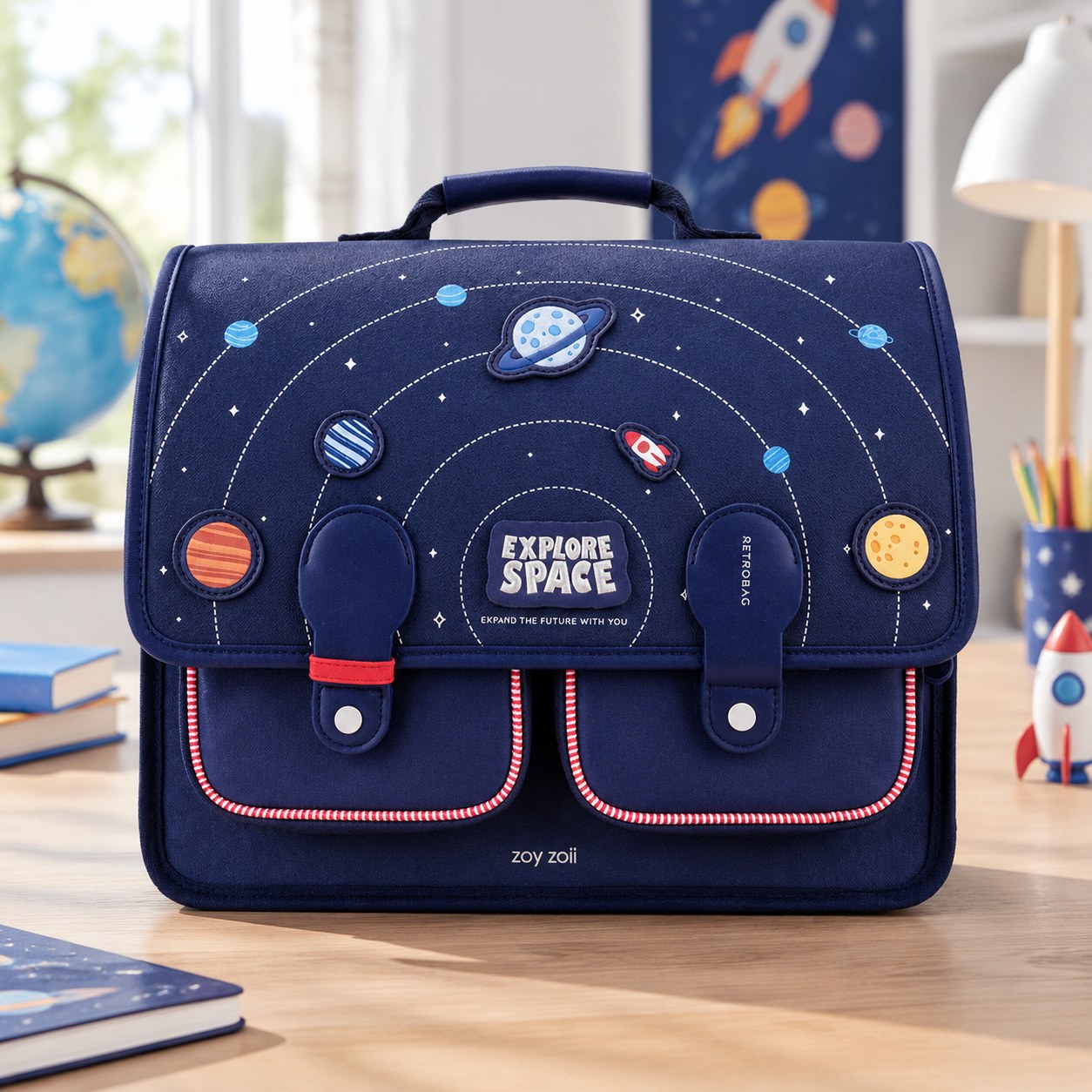 Zoy Zoii Kids Backpack with Planets, Blue — Sport and outdoors