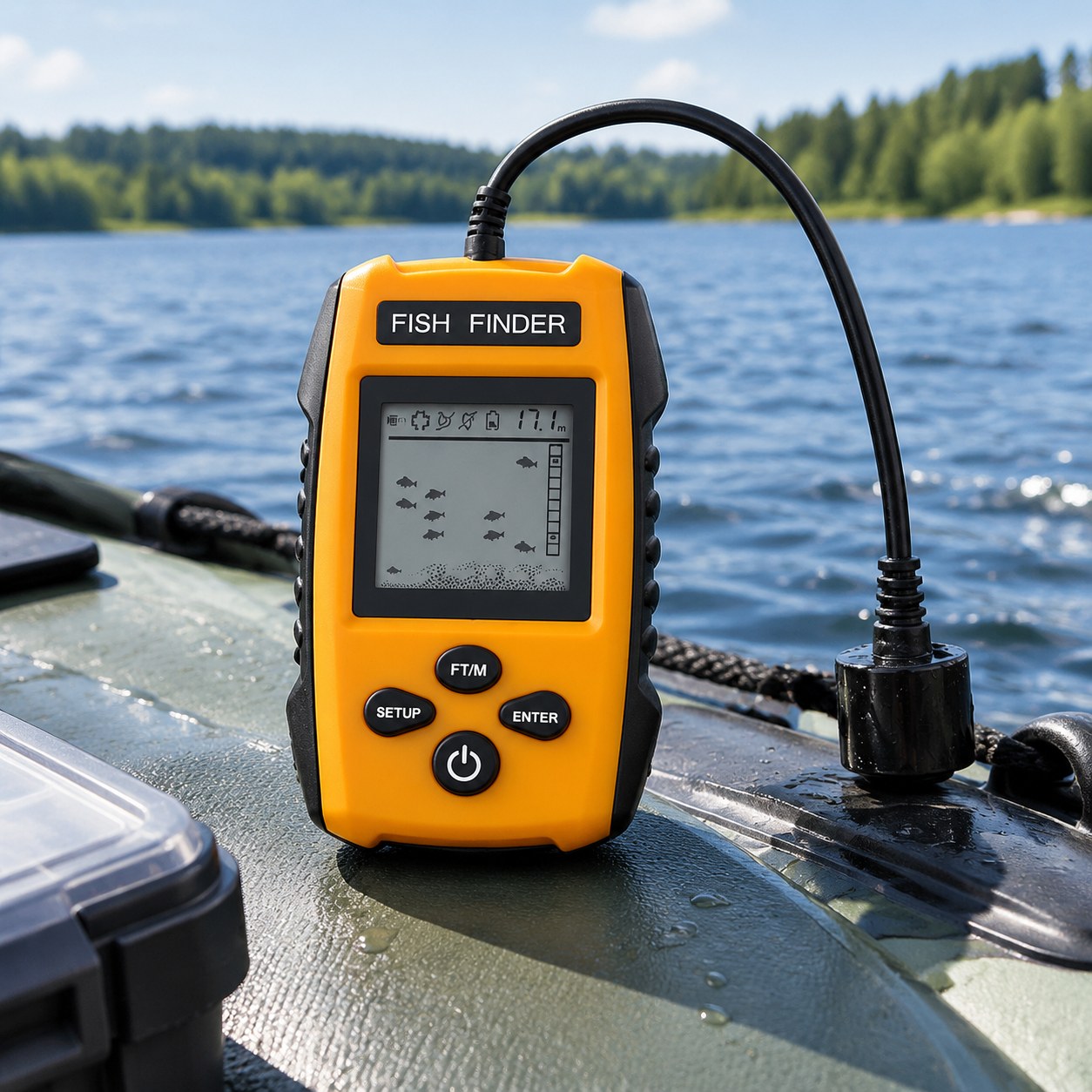 Portable Wired Fish Finder with Sonar Sensor — Sport and outdoors