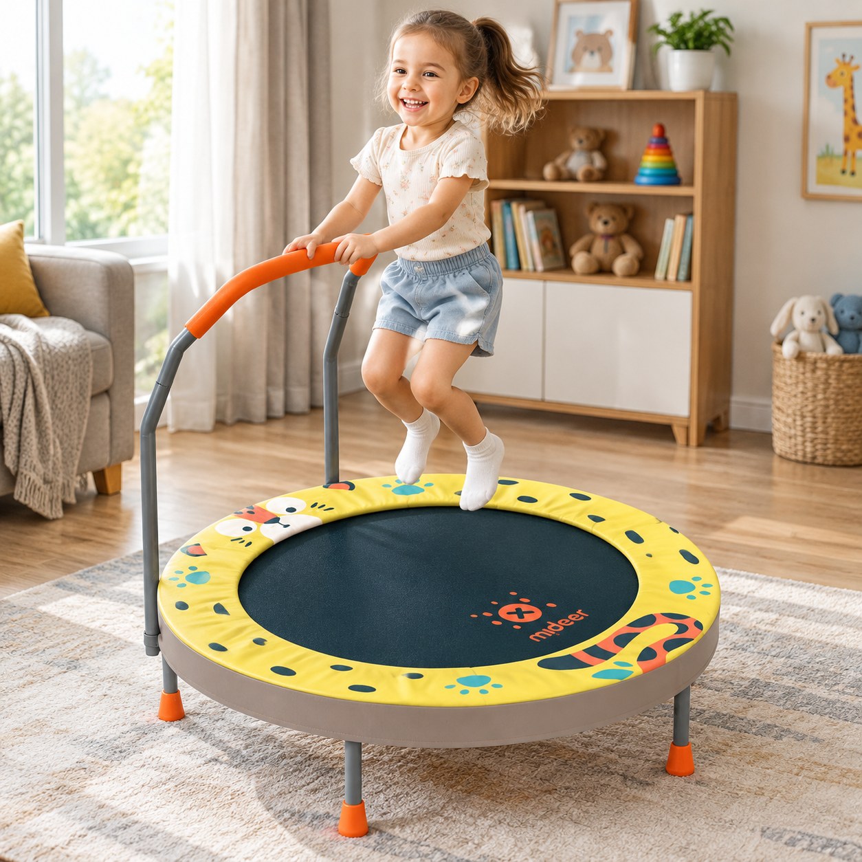 Mideer Kids Foldable Trampoline for Home Use — Sport and outdoors