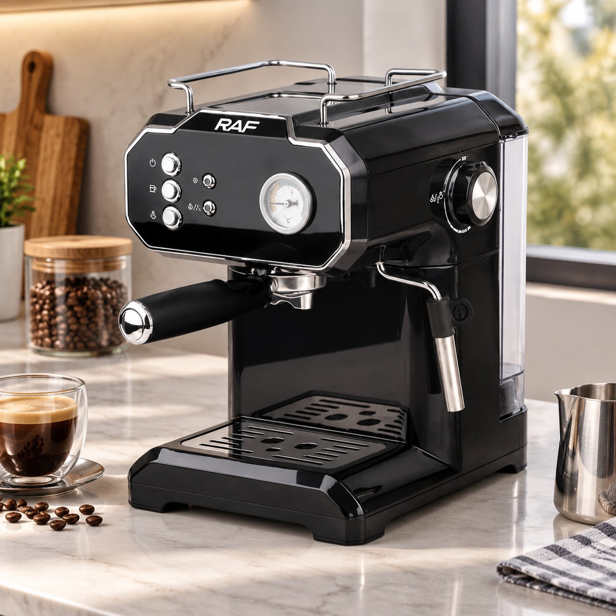 Automatic Coffee Machine Cappuccino Raf Maker, No Milk Frothing — Home appliances