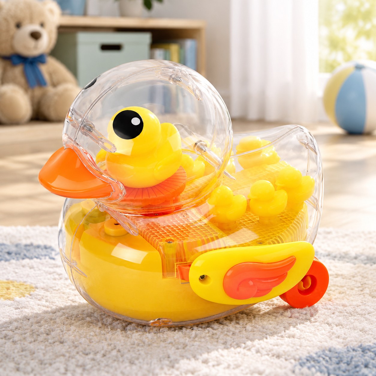Dark Red Brand Baby Toy Duck