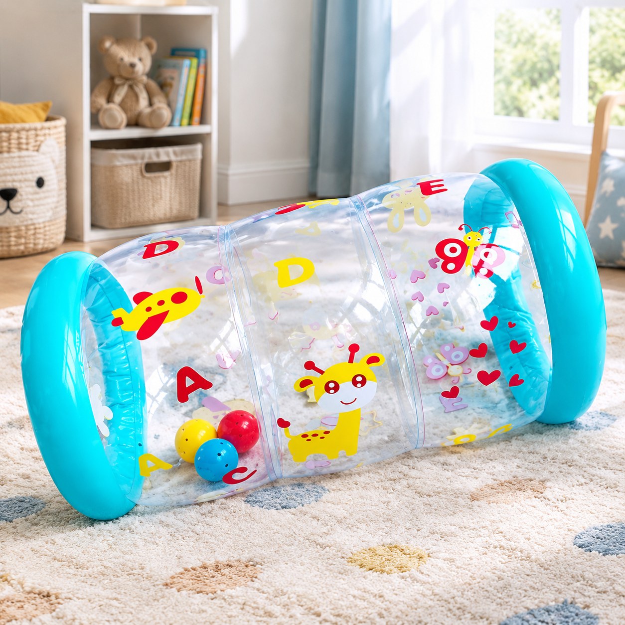 Harmony Hill's Inflatable Cylinder for Babies with Balls — Toys