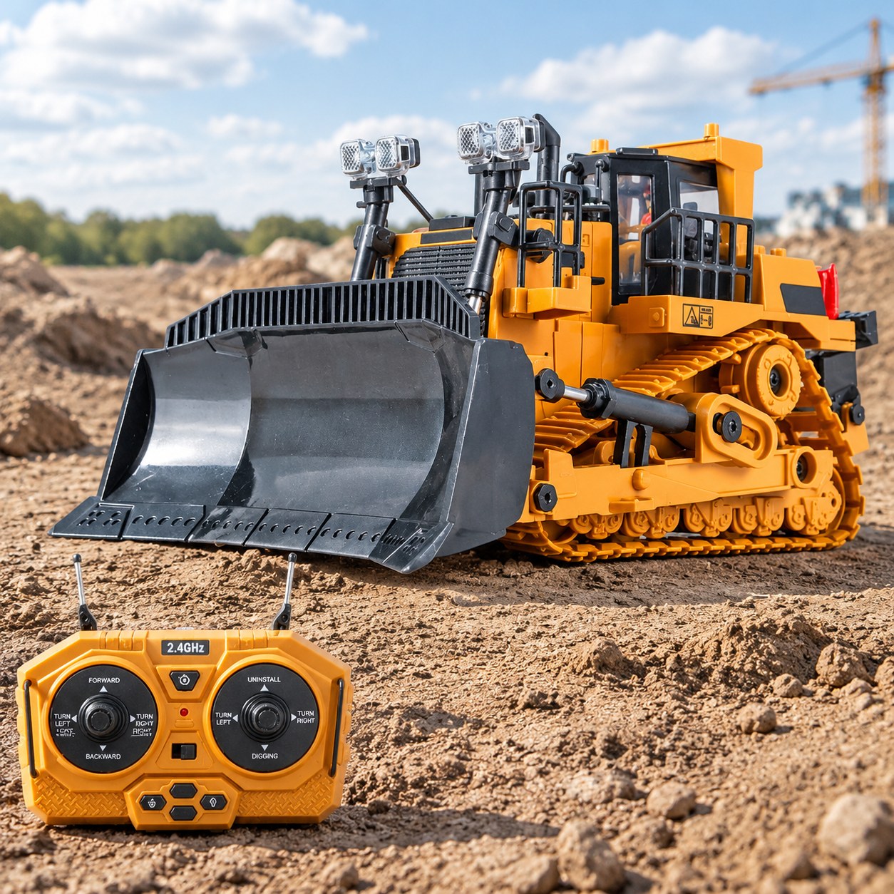 Harmony Hill's Toy Bulldozer with Remote Control