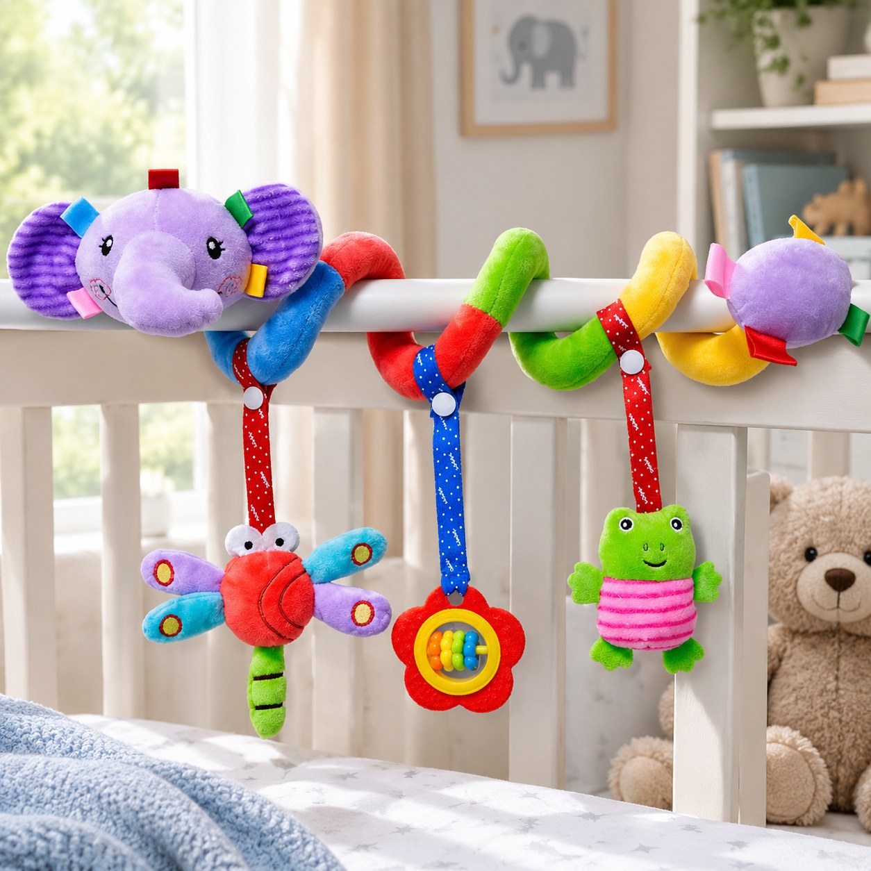 Lelebe Soft Plush Toy for Crib and Stroller - Elephant
