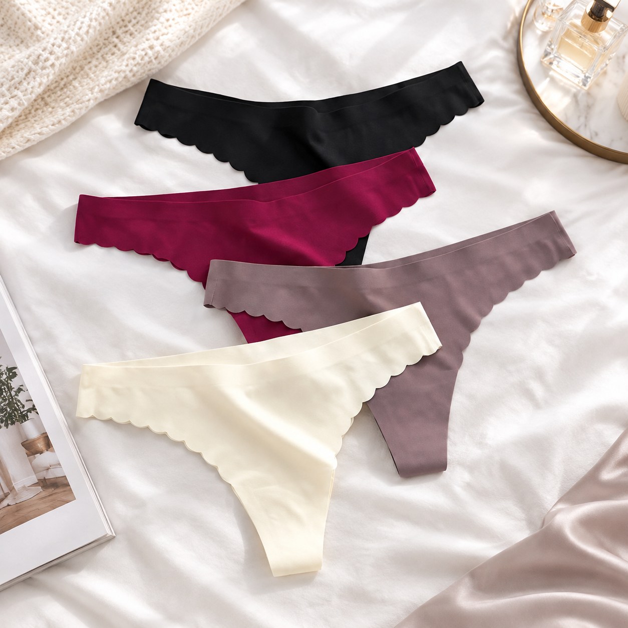 Nenurodyta Set of 4 Seamless Panties — Clothing, shoes and accessories