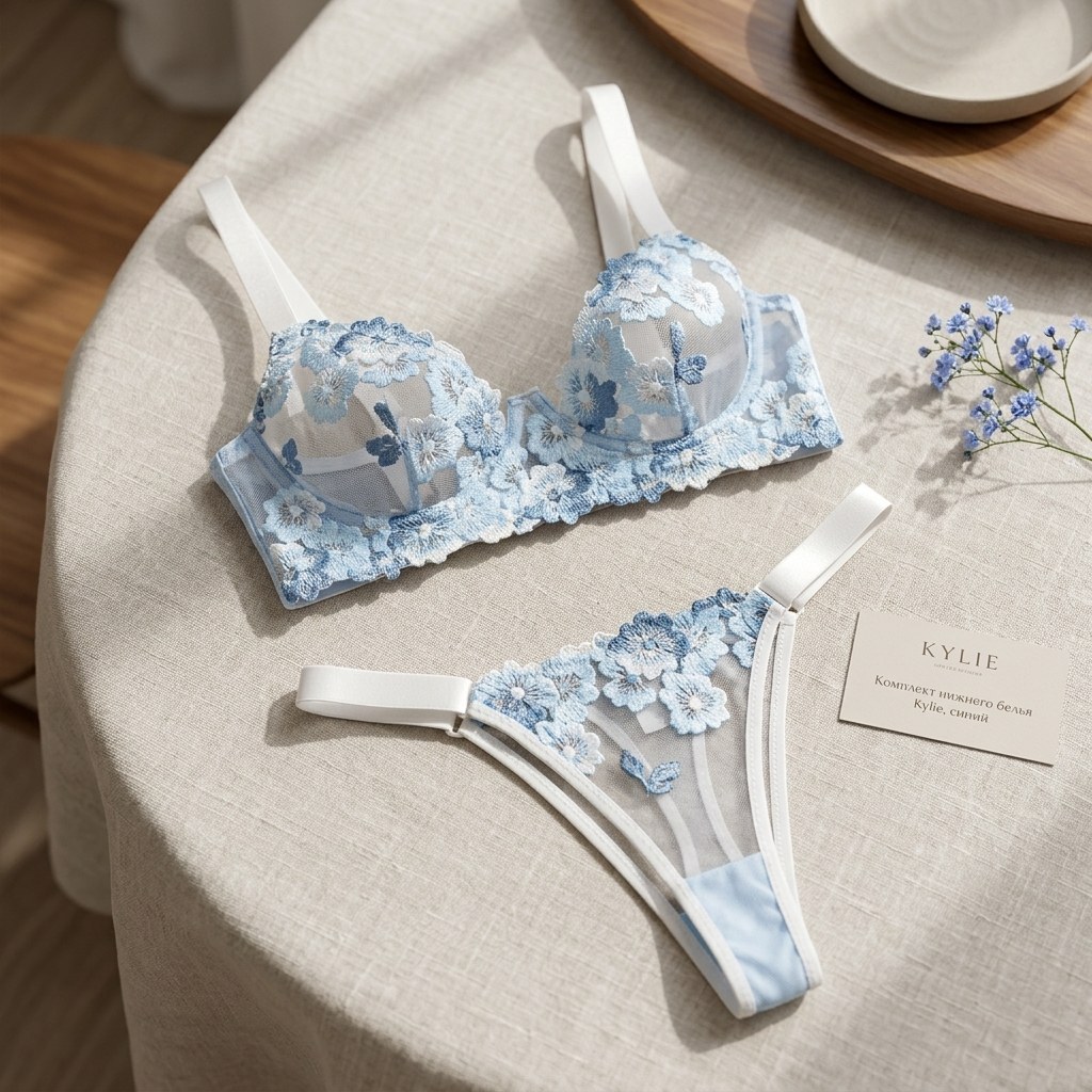 Nenurodyta Kylie Lingerie Set, Blue — Clothing, shoes and accessories