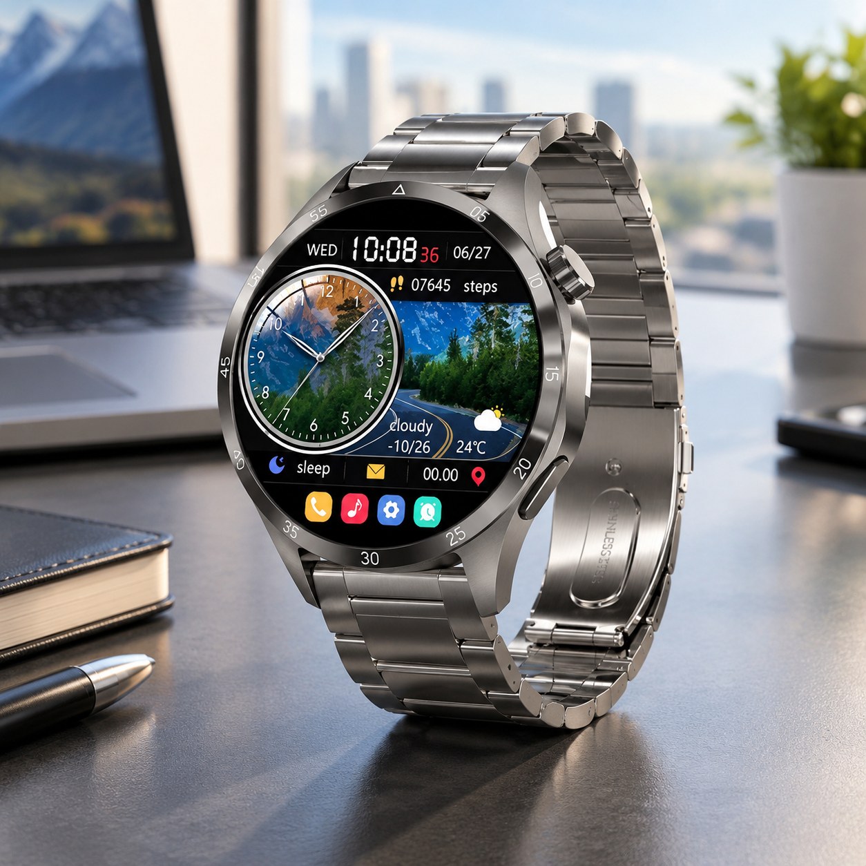 Nenurodyta Pro 4 Silver Smartwatch — Phones and smartwatches