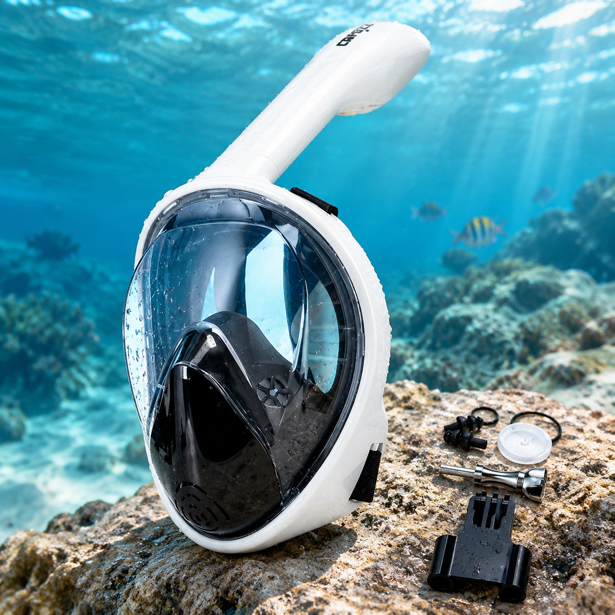 Copozz AA594 Diving Mask, White — Sport and outdoors