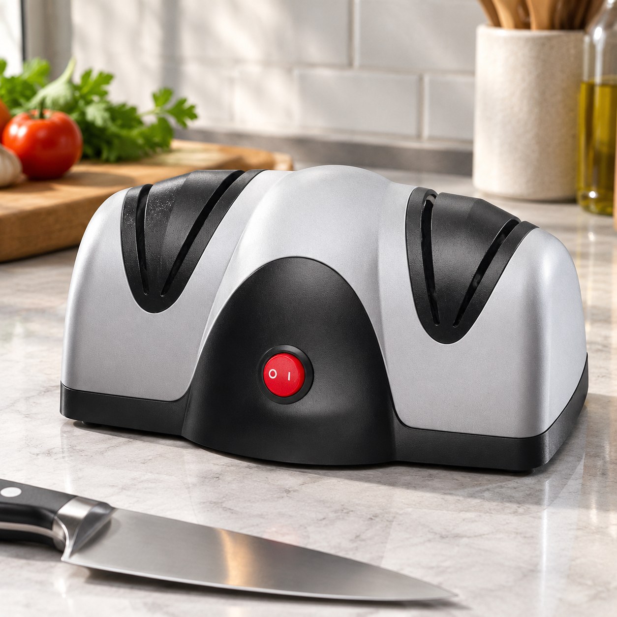 Dark Red Brand Electric Knife Sharpener — Kitchen and household