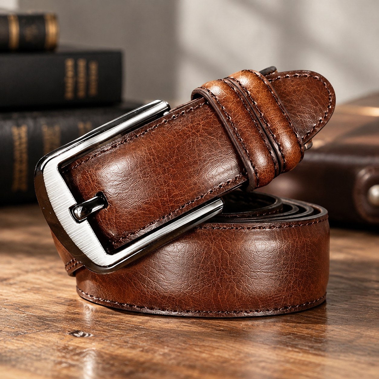 Deal Men's Leather Belt. 120 cm, 120 cm — Clothing, shoes and accessories