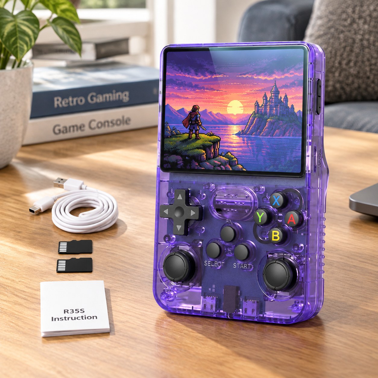 Nenurodyta Data Frog R36S Retro Gaming Console Linux System 3.5 Inch IPS Screen Portable Pocket Video Player R35S Plus — Computers