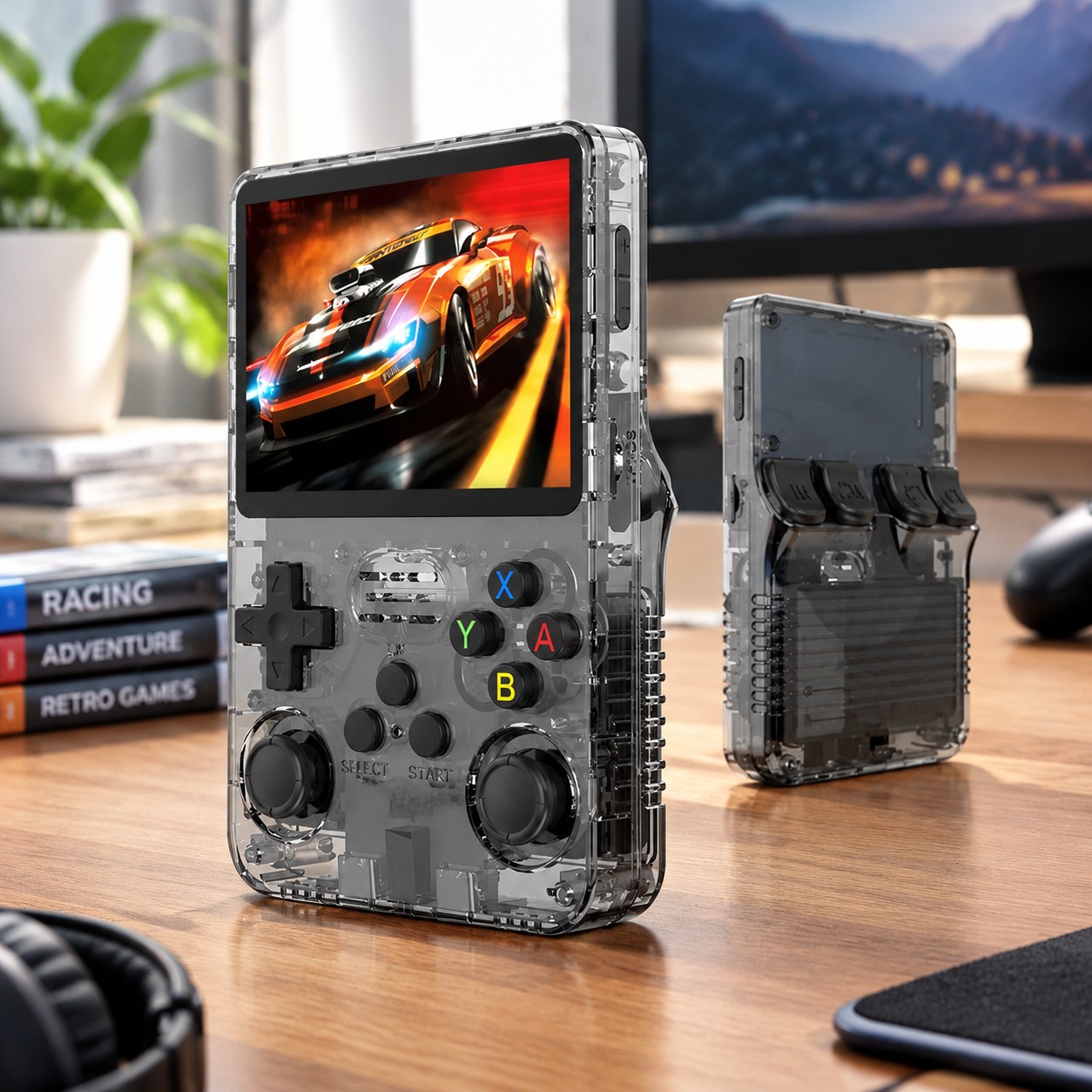 R36S Retro Gaming Console Linux System 3.5 Inch IPS Screen Portable Pocket Video Player 64 GB 10 000+ Games Gray 64G — Computers