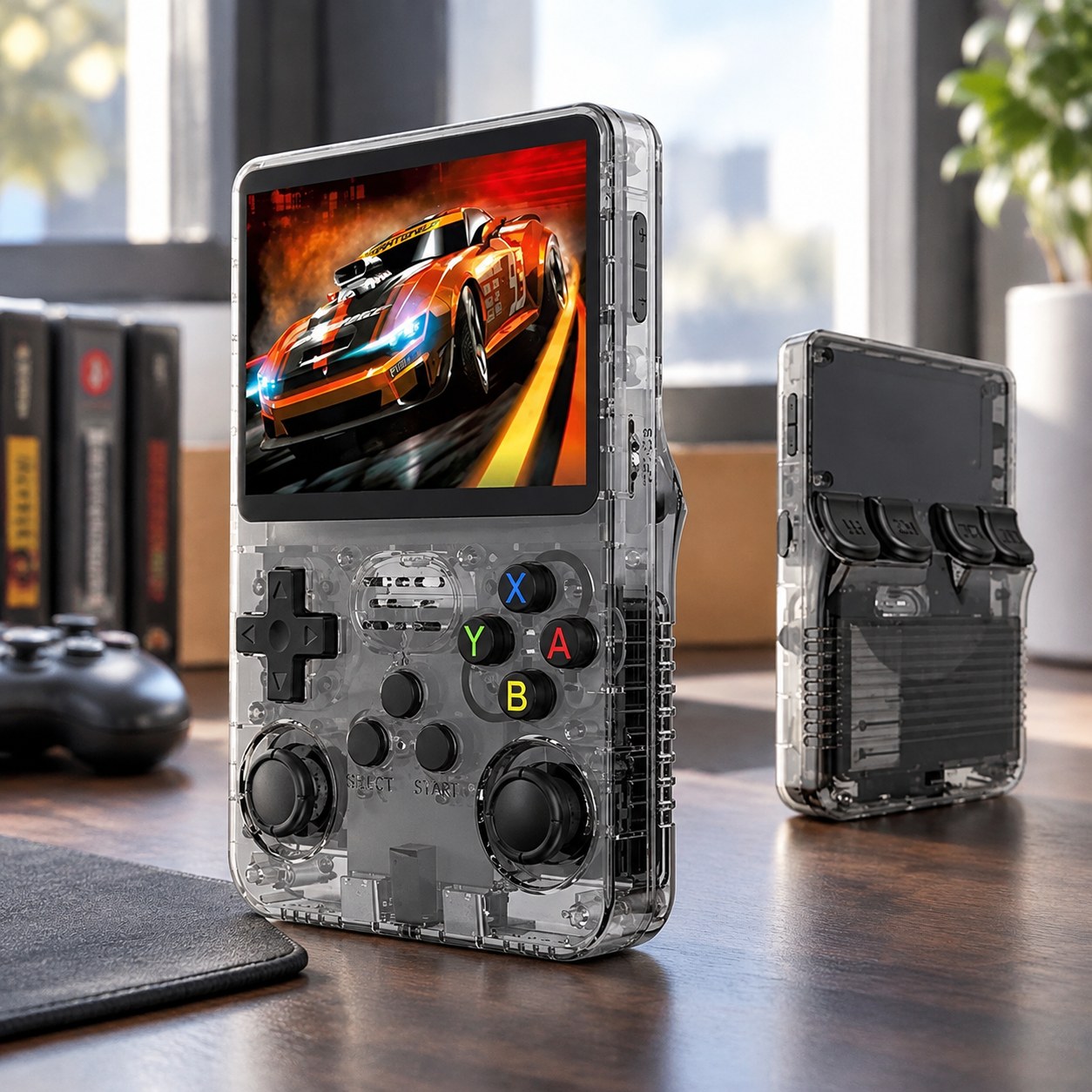 R36S Retro Gaming Console Open Source Linux System 3.5 Inch IPS Screen Video Game Player Pocket Mini Controller 64 GB Gray — Computers