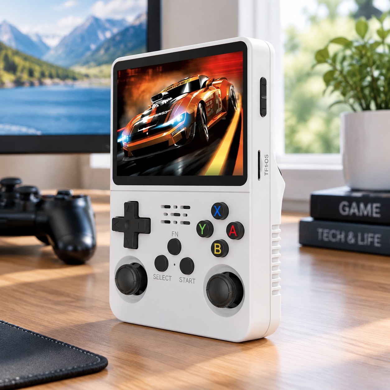 R36s Retro Gaming Console Linux System 3.5 Inch Screen 15 000+ Games Mini Portable Video Game Player White-128G — Computers
