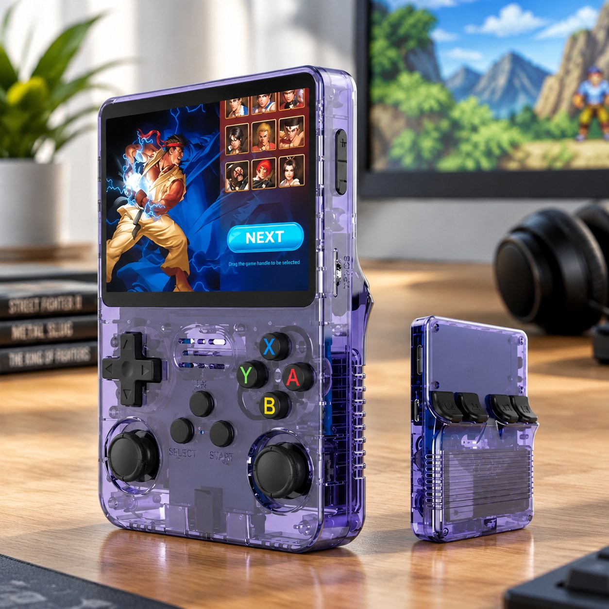 Nenurodyta R36S Retro Gaming Console 64GB Game 3.5 Inch IPS Screen Handheld Gaming Console Open Source Linux Gift — Computers