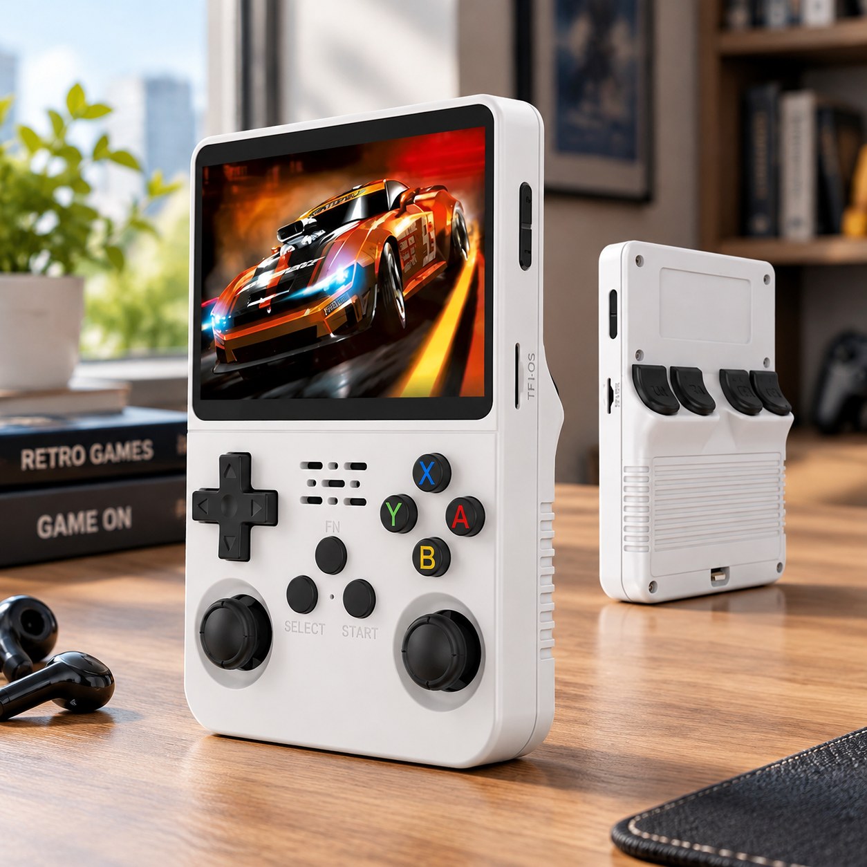 Retro Gaming Console R36S Handheld Game Player 3.5 Inch IPS Screen Portable Video Player 20000 Classic Games Mini Arcade Machine White 128G — Computers