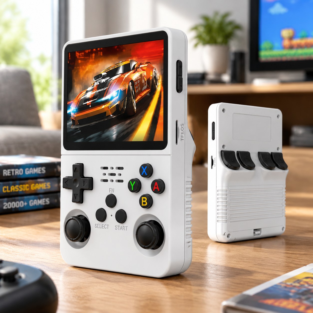 Nenurodyta R36s Retro Gaming Console with 20000 Built-in Classic Games, 3.5 Inch IPS Screen, Open Source System Portable Game Player — Computers