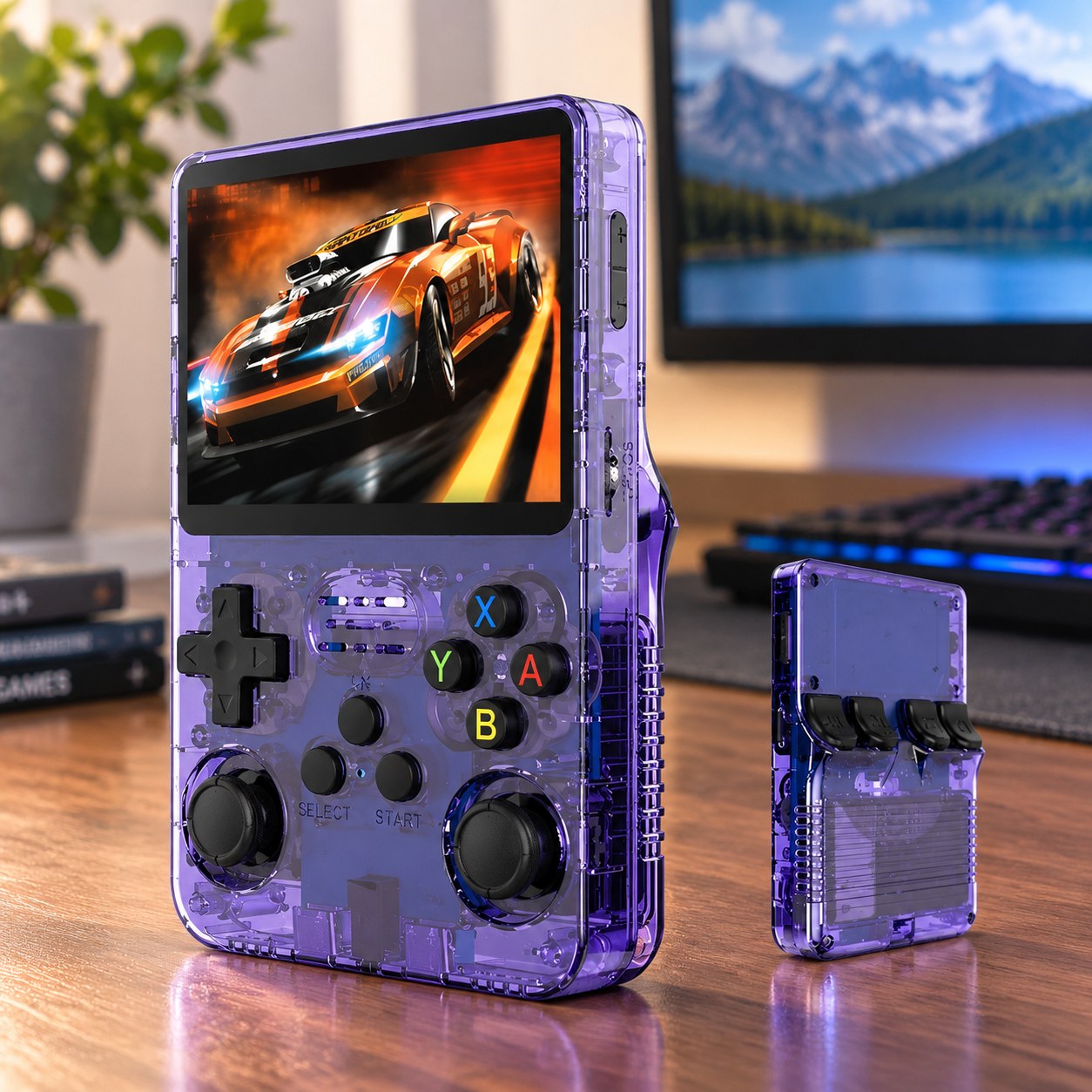 Nenurodyta R36S Retro Gaming Console Linux System 3.5-inch IPS Screen R35s Pro Portable Pocket Video Player 64 GB Games — Computers