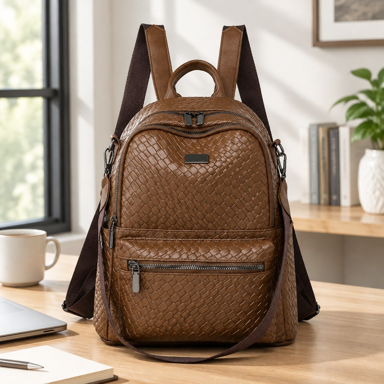 Nenurodyta Women's Bag, White, Brown — Clothing, shoes and accessories