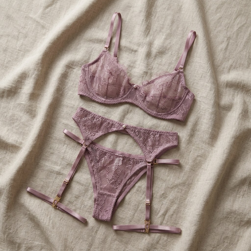 Nenurodyta Grace Underwear Set, Brown — Clothing, shoes and accessories