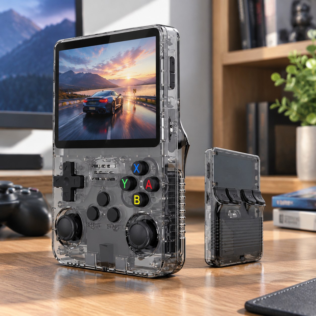 De'Luxe Retro R36S Gaming Console, 64GB, Black — Computers