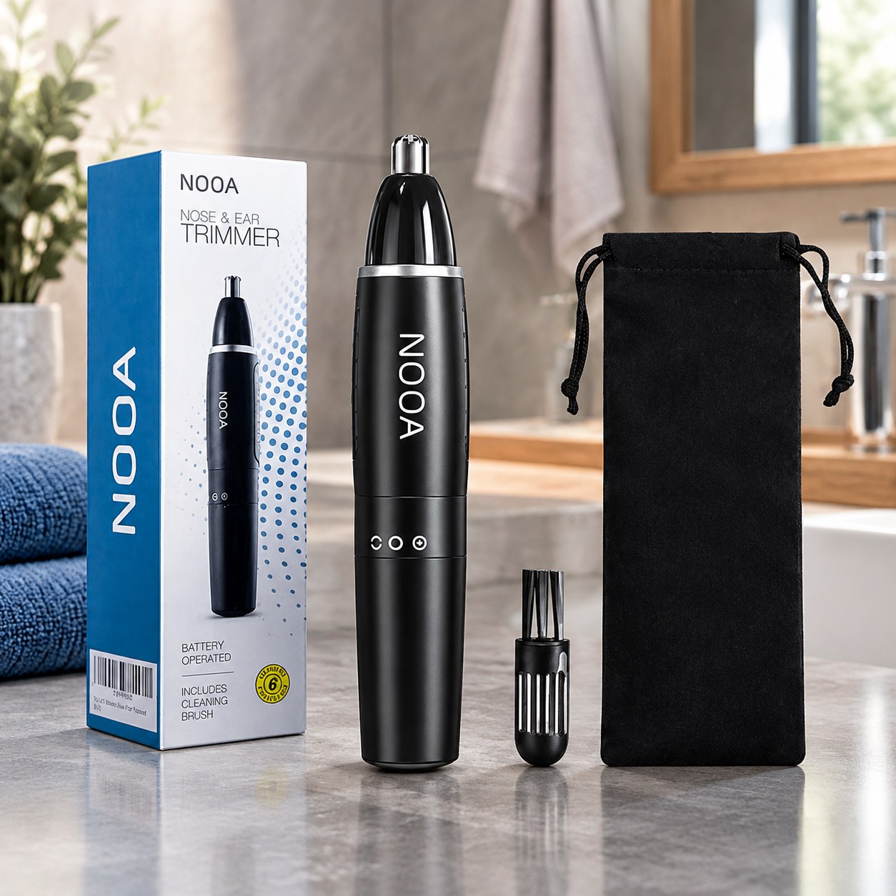 Electric Shaver 4-Head Nose Hair Trimmer for Men, Electric Nose and Ear Hair Clipper, Nodule Eliminator, Blue — Health and beauty