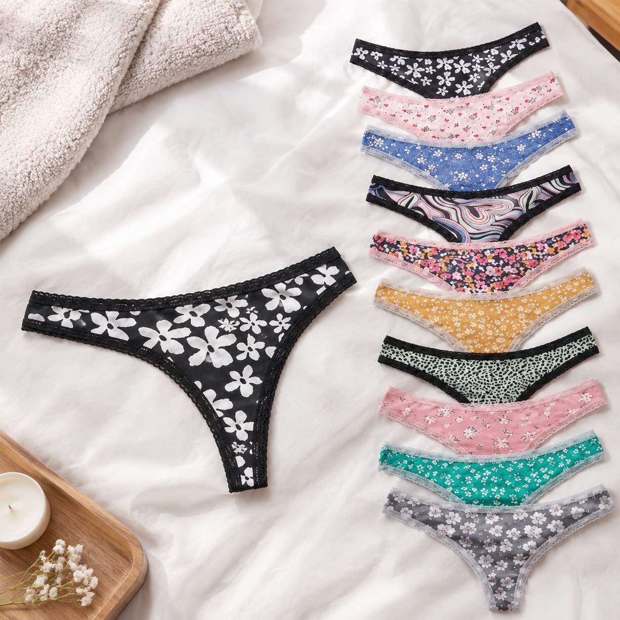 Nenurodyta Women's Panties, 10 Pieces, Size L — Clothing, shoes and accessories