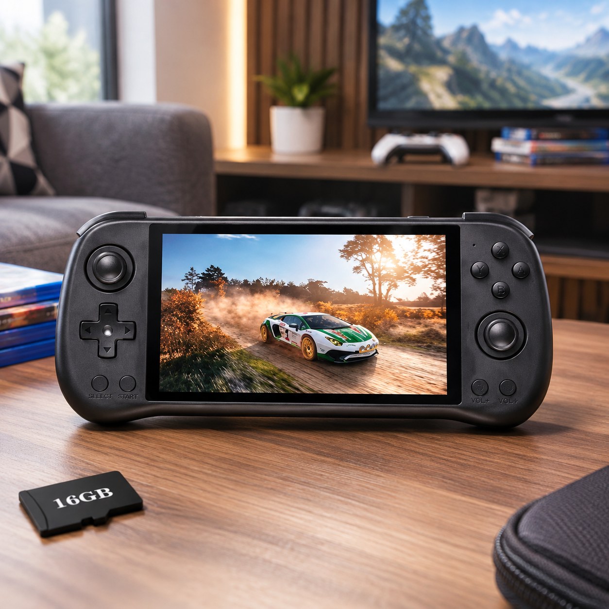 Nenurodyta X55 Gaming Console, 5.5-inch IPS Retro-style Portable Game Console, EE Linux, Open Source, RK3566, Video Games, HDMI, 512G, 80000 Games., 16G NO GAMES — Computers