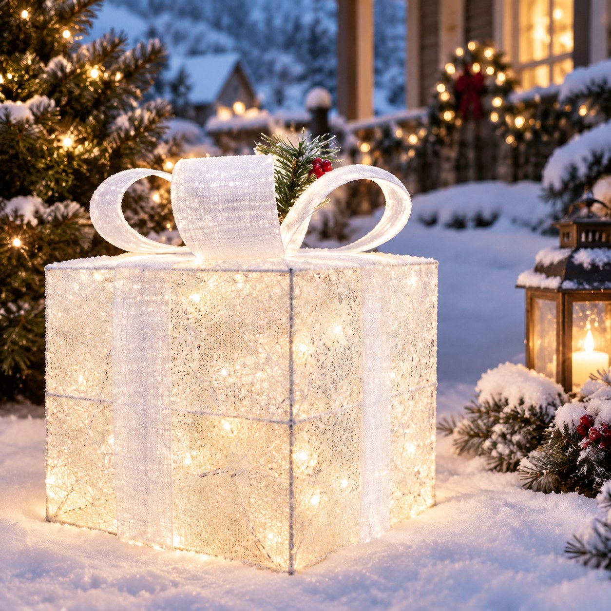 Dark Red Brand 3-piece set of Baltic gift boxes, illuminated gift boxes, garden lawn, decorative free-standing iron boxes with star design, ideal for Christmas celebrations