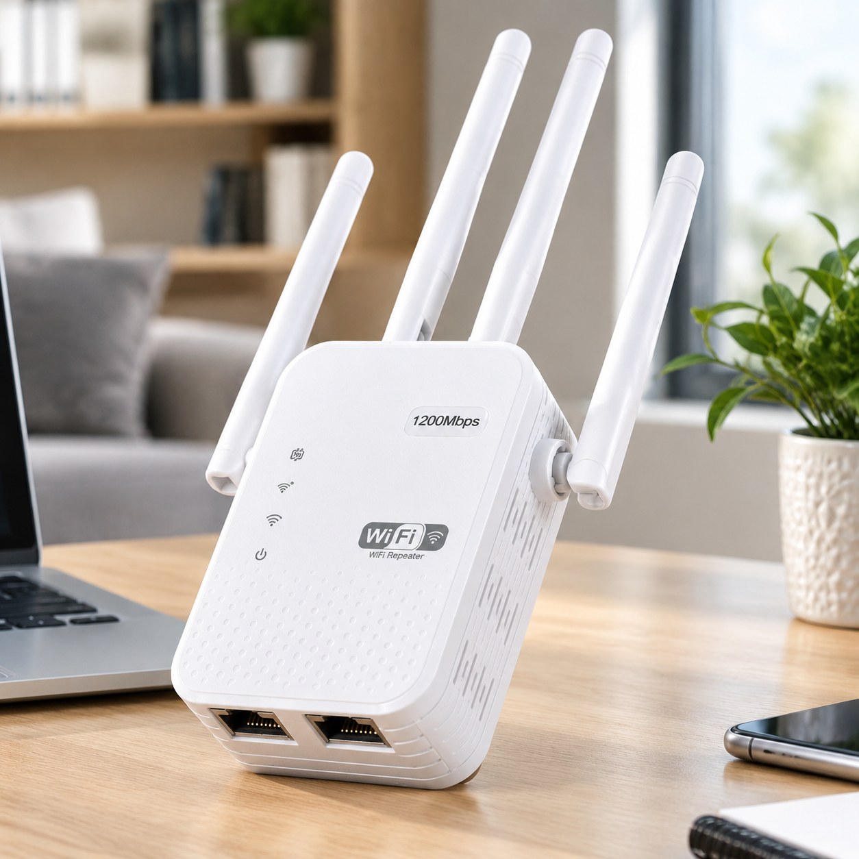 Nenurodyta Belaidis WiFi kartotuvas 1200Mbps maršrutizatorius WiFi diapazono plėstuvas interneto stiprintuvas belaidis signalo kartotuvas — Computers